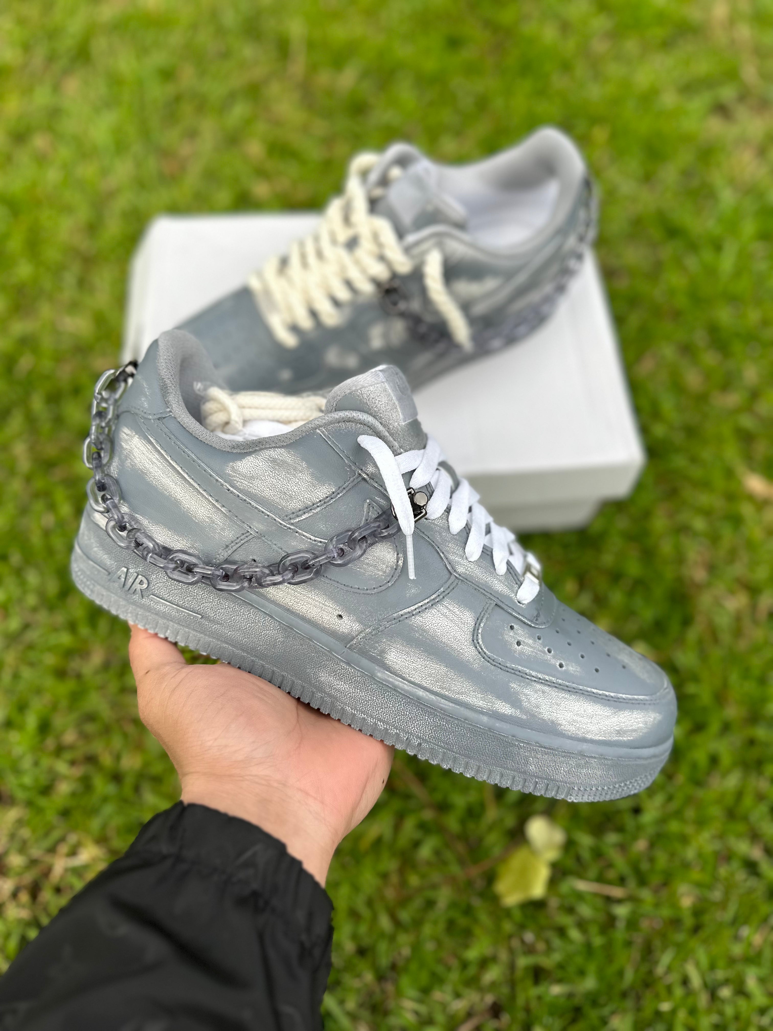 Air Force 1 Chrome Hearts (White & Gray)