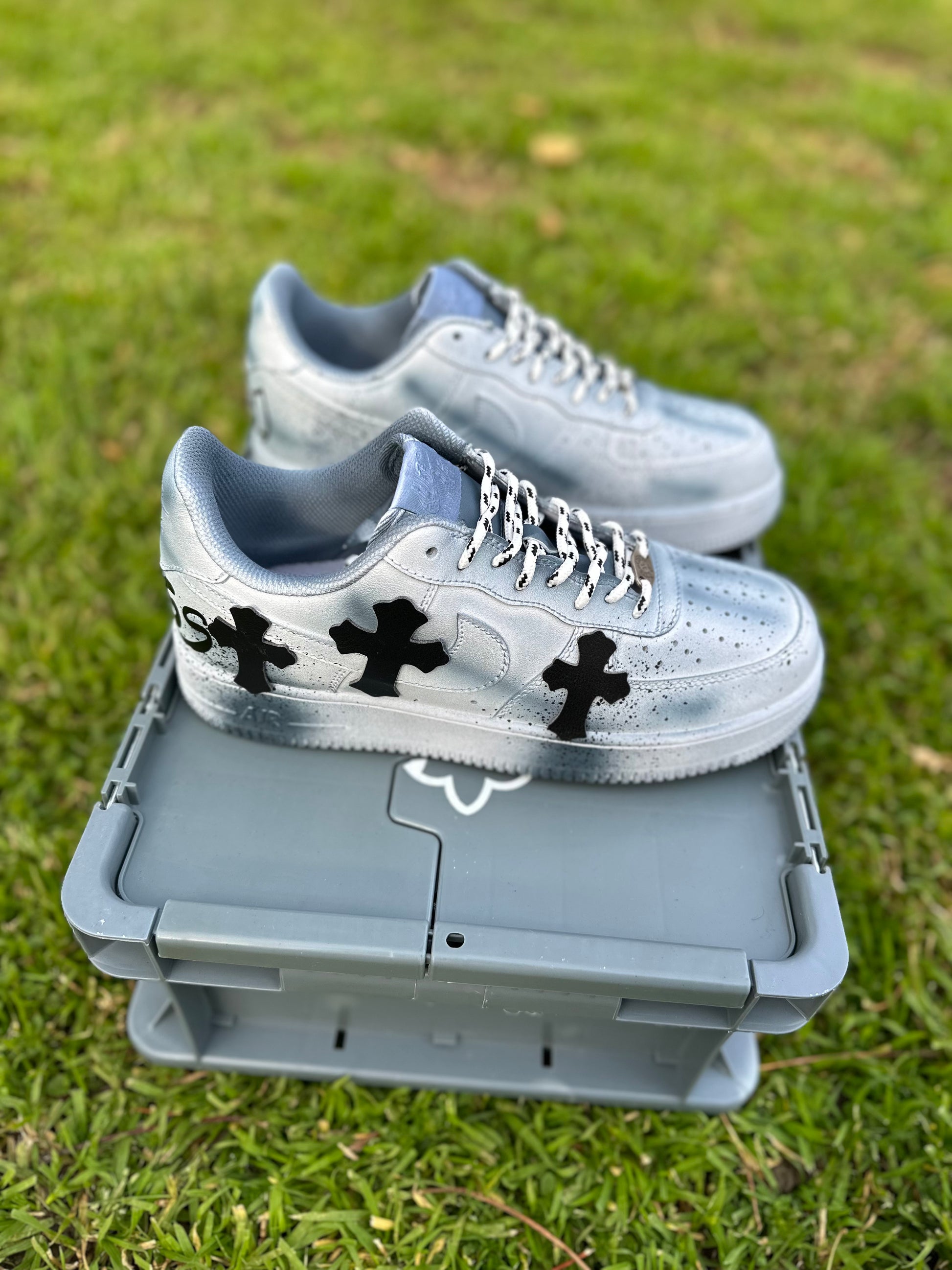 Louis Vuitton Nike Air Force 1 Chrome Toe Sneaker